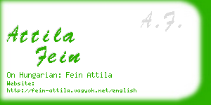 attila fein business card